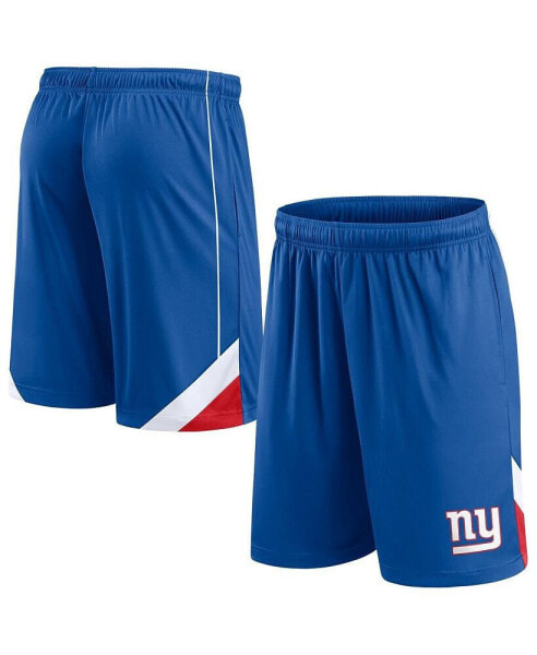 Men's Royal New York Giants Big and Tall Interlock Shorts