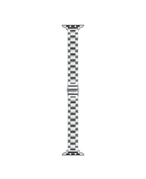 Ремешок для часов POSH TECH Sloan Skinny из нержавеющей стали с звеньями, серебристый, для Apple Watch, 42мм-44мм