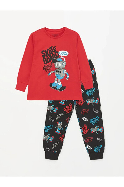 Пижама LC WAIKIKI Boys Bisiklet Yaka Long-Sleeve Pajama Set