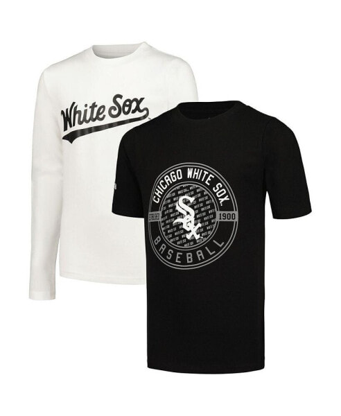 Big Boys Black, White Chicago White Sox T-shirt Combo Set