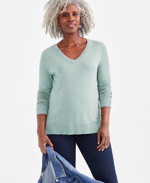 Women's V-Neck Sweater, Created for Macy's