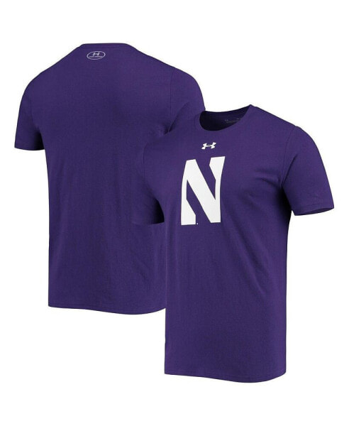 Men's Purple Northwestern Wildcats School Logo Performance Cotton T-shirt