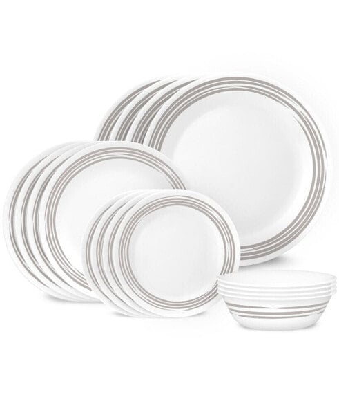 Brushed 16 Pc. Dinnerware Set, Set of 4