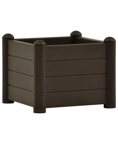 Garden Raised Bed PP Mocha 16.9"x16.9"x13.8"