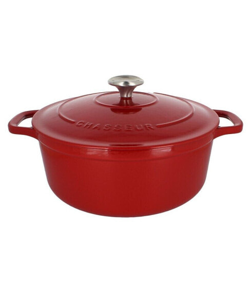 French Enameled Cast Iron 6.25 Qt. Round Dutch Oven