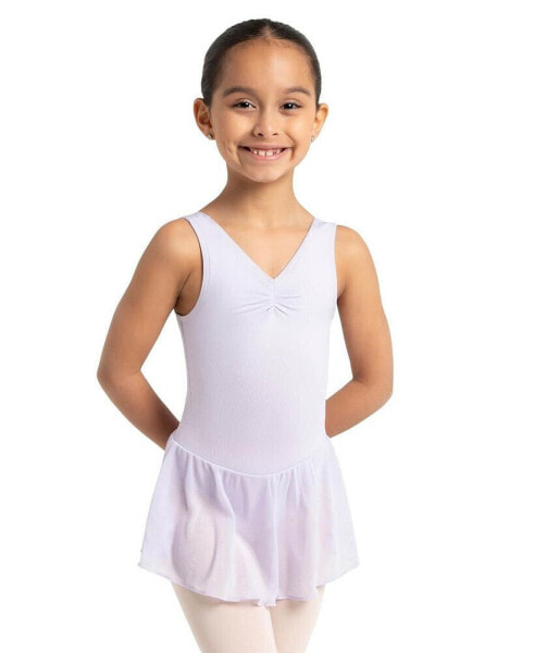 Little and Big Girls Pinch Front Tank Dress