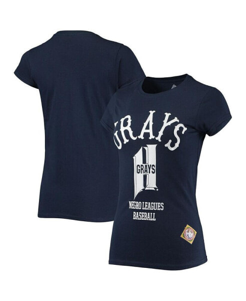 Women's Navy Homestead Grays Negro League Logo T-shirt