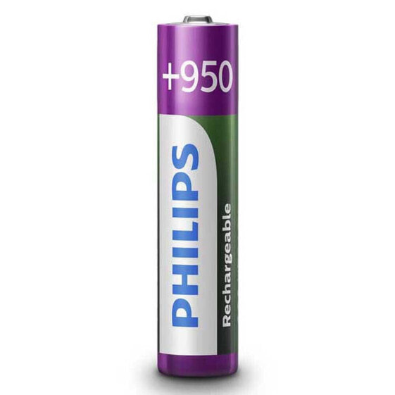 PHILIPS R03B4A95/10 AAA Rechargeable Batteries 4 Units