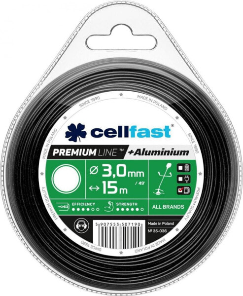 Леска для триммера Cellfast żyłka tnąca premium 3,0mm /15m, округлая (35-036)