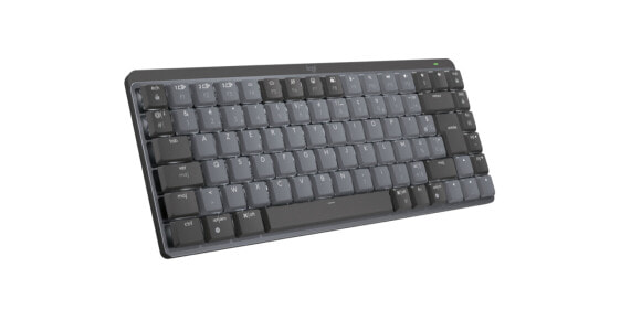 MX Mechanical Mini Minimalist Wireless Illuminated Keyboard - Tenkeyless (80 - 87%) - RF Wireless + Bluetooth - Mechanical - AZERTY - LED - Graphite - Grey