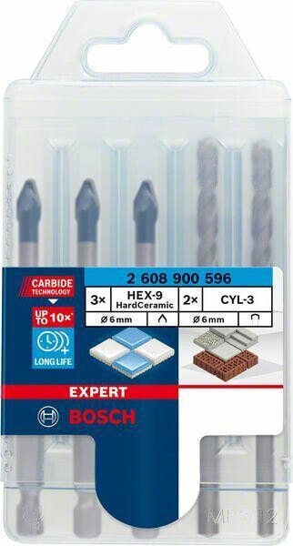 BOSCH WIERTŁO HEX-9 HARD CERAMIC ZESTAW 5szt. MIX EXPERT