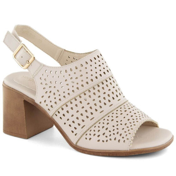 Sergio Leone W SK433B openwork high-heeled sandals, beige