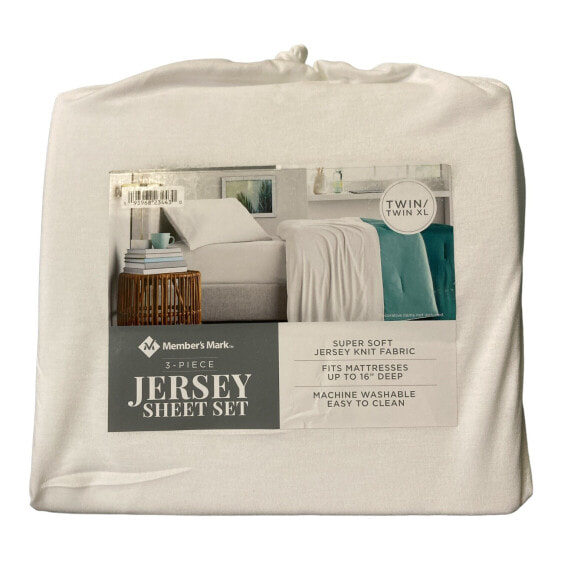 Member's Mark Super Soft Jersey Sheet Set, 100% Polyester (Select Size & Color)