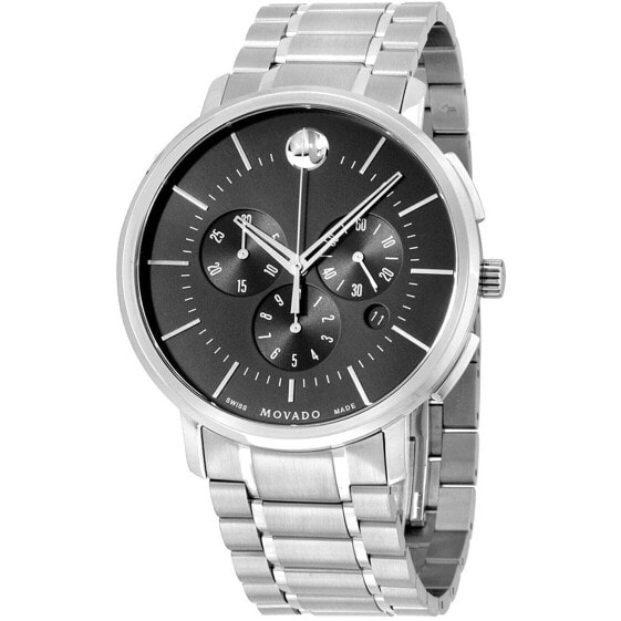 Часы Movado Ultra-Thin Chronograph Black Men's Watch