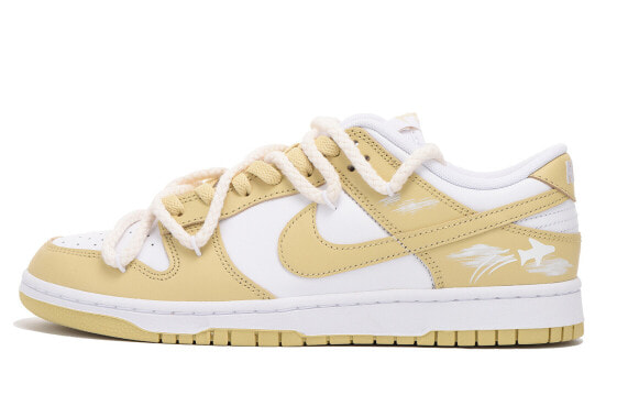 【定制球鞋】 Nike Dunk Low “Team Gold” 飞机 Vibe风 解构高街 低帮 板鞋 男款 黄白 / Кроссовки Nike Dunk Low DV0833-100