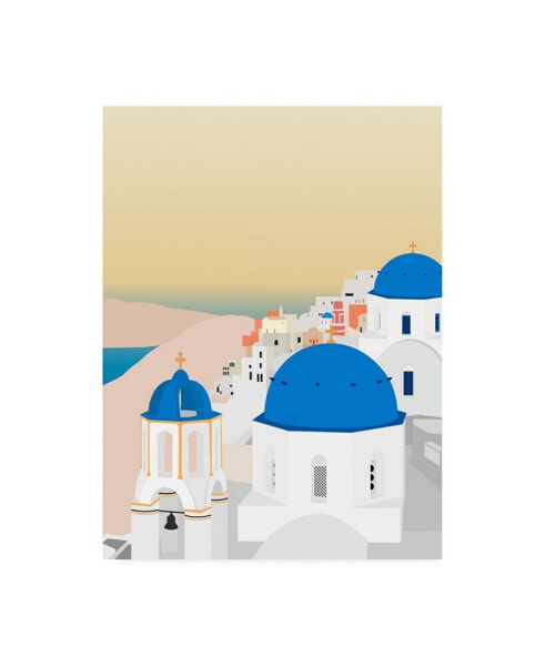 Gurli Soerensen Travel Europe Santorini Canvas Art - 27" x 33.5"