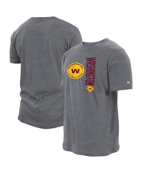 Men's Heathered Gray Washington Football Team Split Logo 2-Hit T-shirt