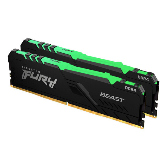 Память RAM Kingston FURY Beast RGB 16 gb DDR4 CL17 16 Гб