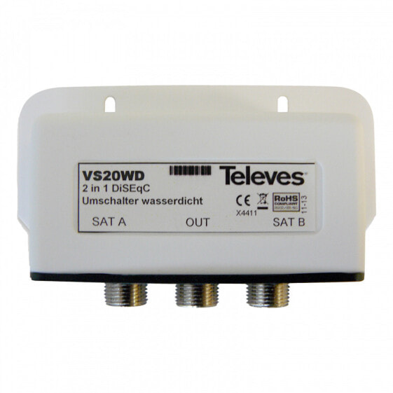 Televes X4411 - 2 inputs - 1 outputs - 950 - 2150 MHz - 35 dB - 30 mA