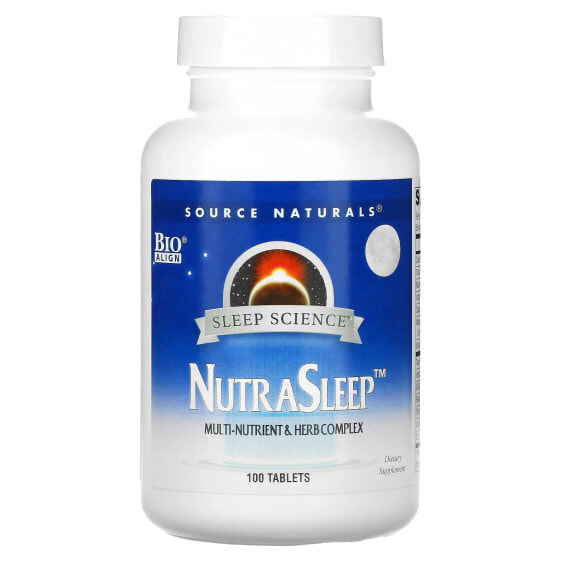 Витамины для здорового сна Source Naturals Sleep Science, NutraSleep, 100 таблеток