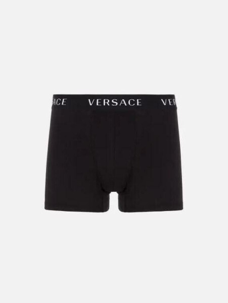 Боксеры из хлопка VERSACE 278095 с логотипом - Черные 8(3XL)