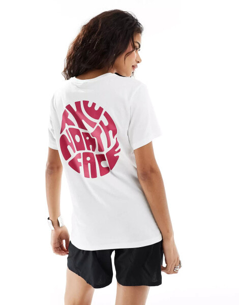 The North Face circle logo backprint t-shirt in white