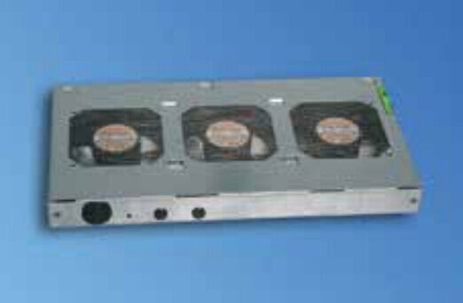 Vertiv Coolblast top 230v 3fan w.thermostat - Fan tray - Stainless steel - Steel - 3 fan(s) - CE marking compliant with Low Voltage Directive 73/23/EEC; EMC directive 89/366/EEC. - 207-253 V