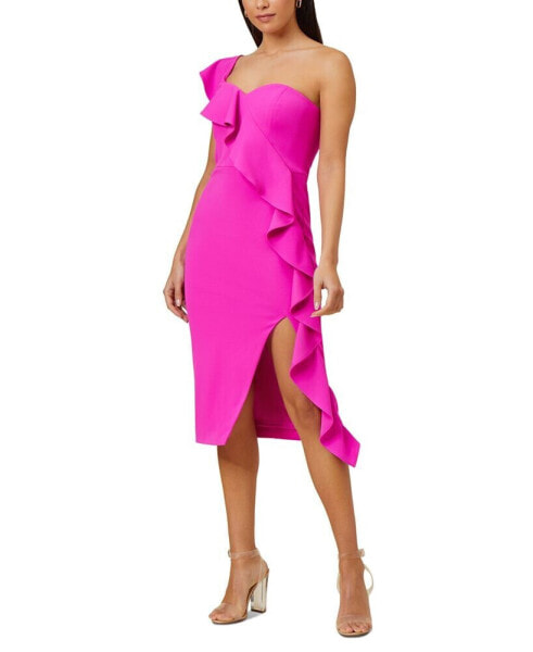 Women's Ruffled Asymmetrical Dress