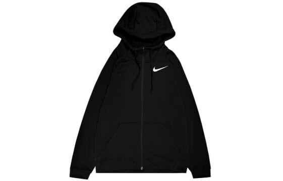 Куртка спортивная Nike мужская черного цвета с капюшоном и молнией CN9776-010.