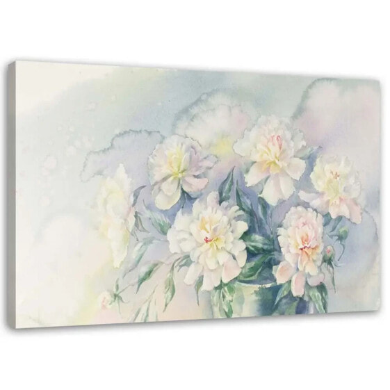 Leinwandbild Blumenstrauß Pastell Natur