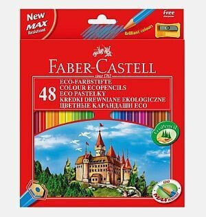 Faber-Castell Kredki 48 kolorĂłw z temperĂłwkÄ… Zamek