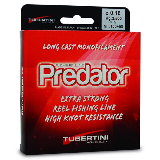 Леска монофильная для рыбалки Tubertini Predator Garnet 150 м