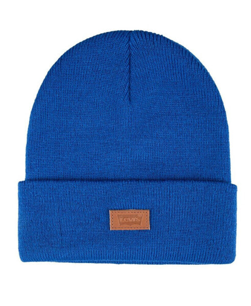 Levi’s All Season Comfy Leather Logo Patch Hero Beanie