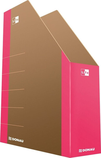 Канцелярский товар для школы Доннау Папка для документов DONAU Life, картон, формат A4, розовая
