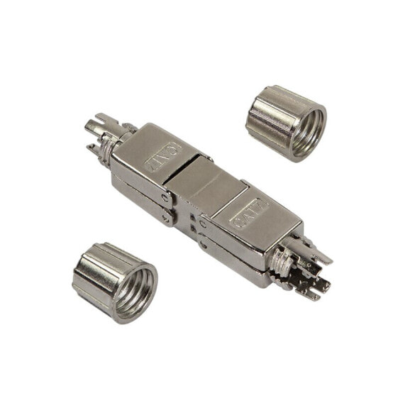 LogiLink MP0057 - Cat.6A - Cat.7 - Cat.7A - Metallic - Straight - Metal - Nickel - Zinc - 22/24 - Nickel