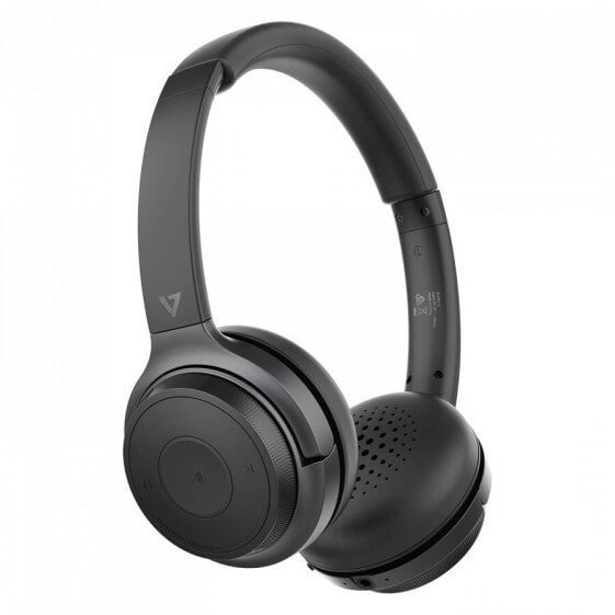 V7 HB600S - Headset - Head-band - Calls & Music - Black - Binaural - Answer/end call - Mute - Play/Pause - Track < - Track > - Volume + - Volume -