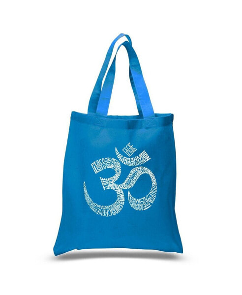 Poses Om - Small Word Art Tote Bag