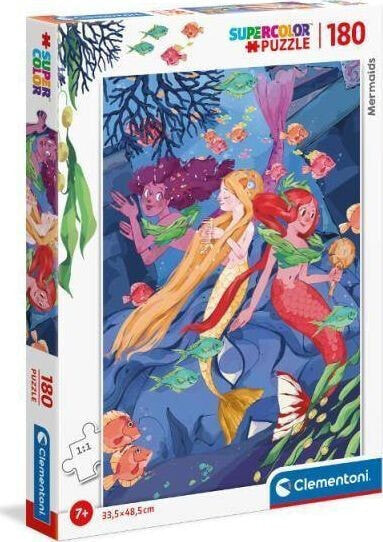 Пазл развивающий Clementoni Super Kolor Mermaids 180 элементов