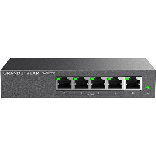 Grandstream GWN7700P Unmanaged Switch 5-Port 4x PoE - Switch - 0.1 Gbps