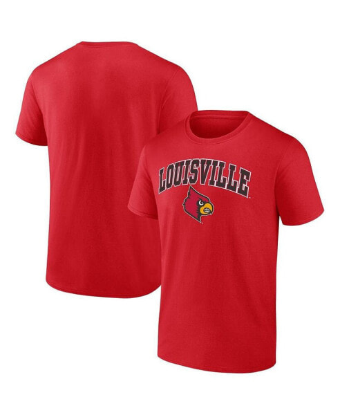 Men's Red Louisville Cardinals Campus T-shirt