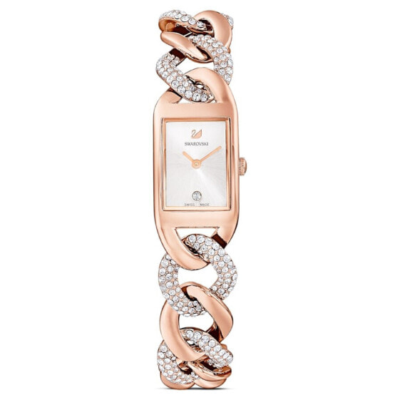 Swarovski Damen Armbanduhr Cocktail Uhr Schweizer Produktion, Pavé, Roséfarben, Roségoldfarbenes Finish 5519327