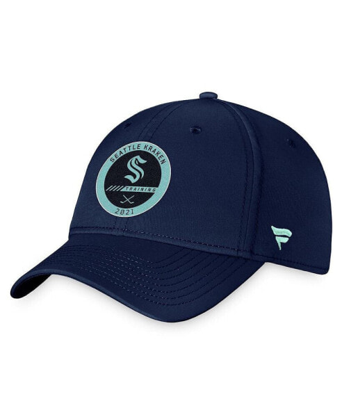 Men's Deep Sea Blue Seattle Kraken Authentic Pro Training Camp Flex Hat