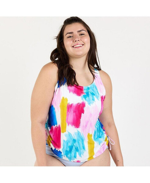 Plus Size Maya Tankini Swim Top With Removable Cups