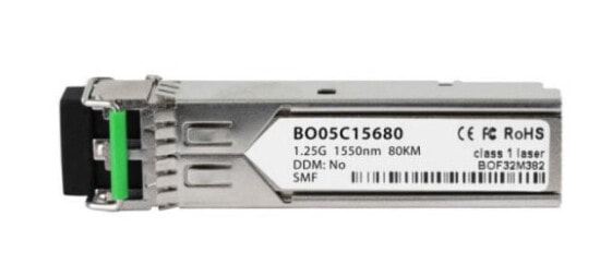 BlueOptics SFP-1G-ZX-SP-BO - Fiber optic - 1250 Mbit/s - SFP - LC - 80000 m - 1550 nm