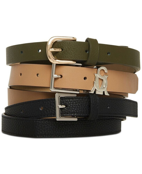 Versatile Women's 3-Pk. Faux-Leather Belts