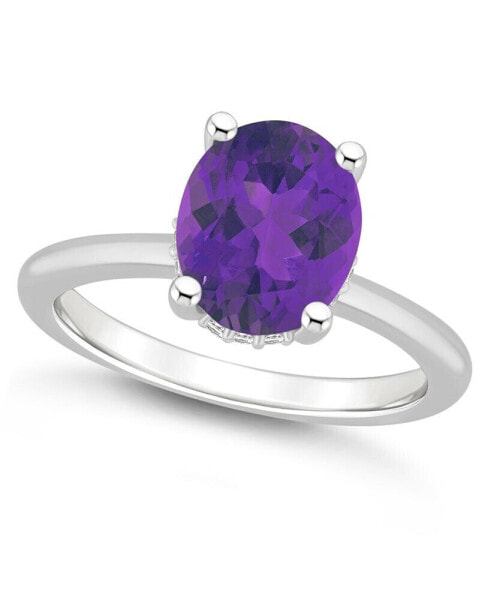 Women's Amethyst (2-1/2 ct.t.w.) and Diamond Accent Ring in Sterling Silver