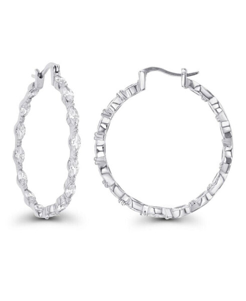 Серьги Macy's Marquise Cut Hoop