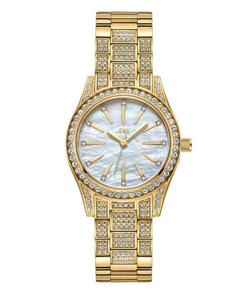 Women's Cristal Spectra 18k Gold-plated Stainless Steel Diamond Watch, 28mm