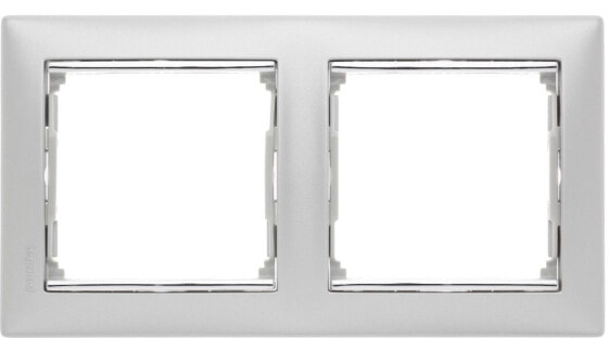Legrand Ramka podwójna Valena pozioma aluminium/srebrny (770352)