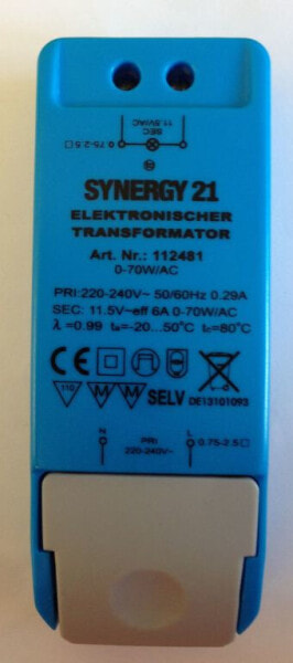 Synergy 21 S21-PS-12105 - Lighting power supply - Blue - AC - 105 W - 220 - 240 V - 50 - 60 Hz